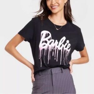 Barbie Black Tee with Purple Logo
